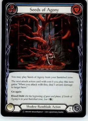 Seeds of Agony (Blue) - Monarch - MON185 - Rainbow Foil Unl NM - TCG Card Single