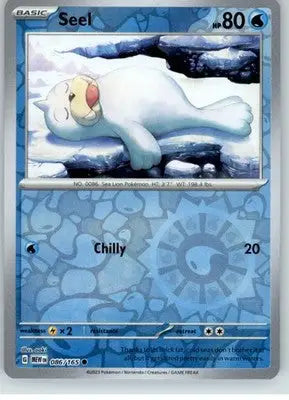 Seel - SV: Scarlet & Violet 151 - Reverse Holo NM - #086/165 - Pokémon Card Single