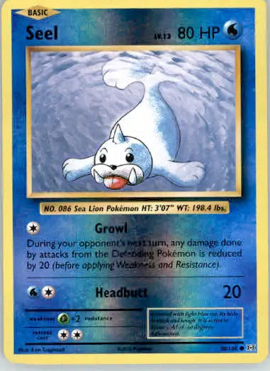 Seel - XY - Evolutions - 28/108 - Reverse Holo LP - Pokémon Card Single