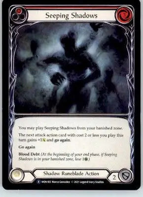 Seeping Shadows (Red) - Monarch - MON165 - Normal Unl NM - TCG Card Single