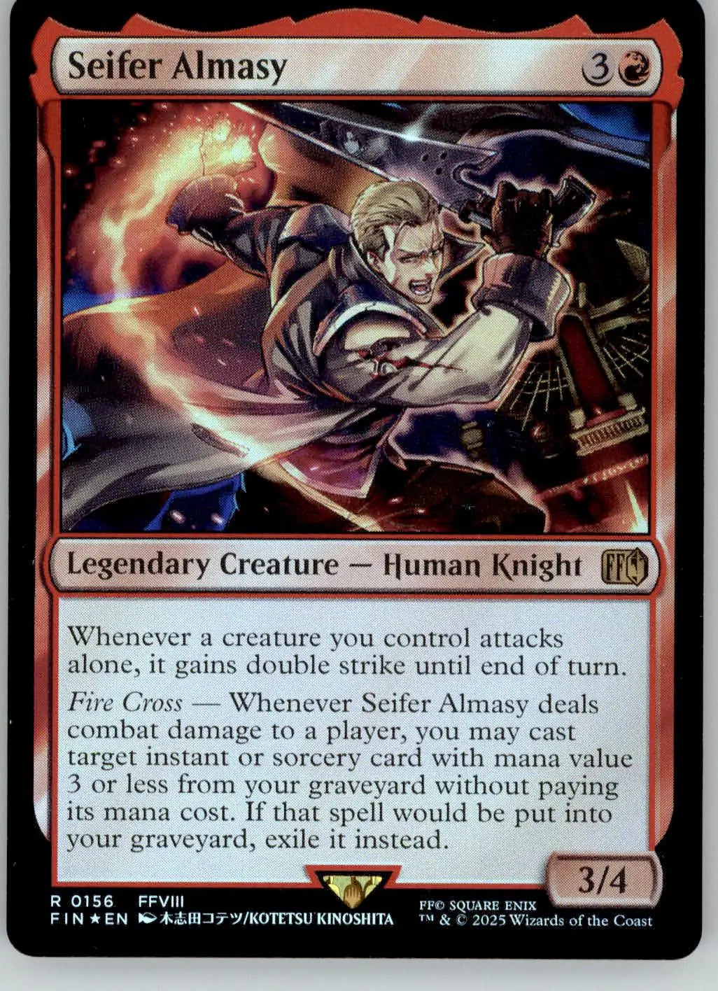 Seifer Almasy - FINAL FANTASY - 156 - Foil NM Magic: The Gathering