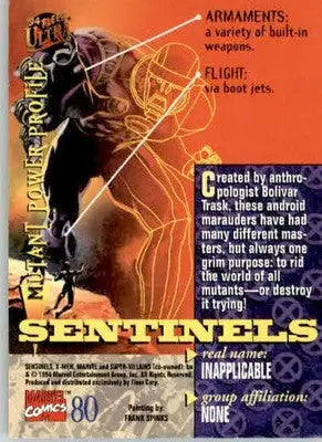 Sentinels - 1994 Ultra X-Men - #80 - Non_sport - Non-Sports Card Single