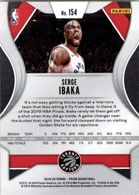 Serge Ibaka - 2019-20 Panini Prizm - #154 - Basketball - Basketball Card Single