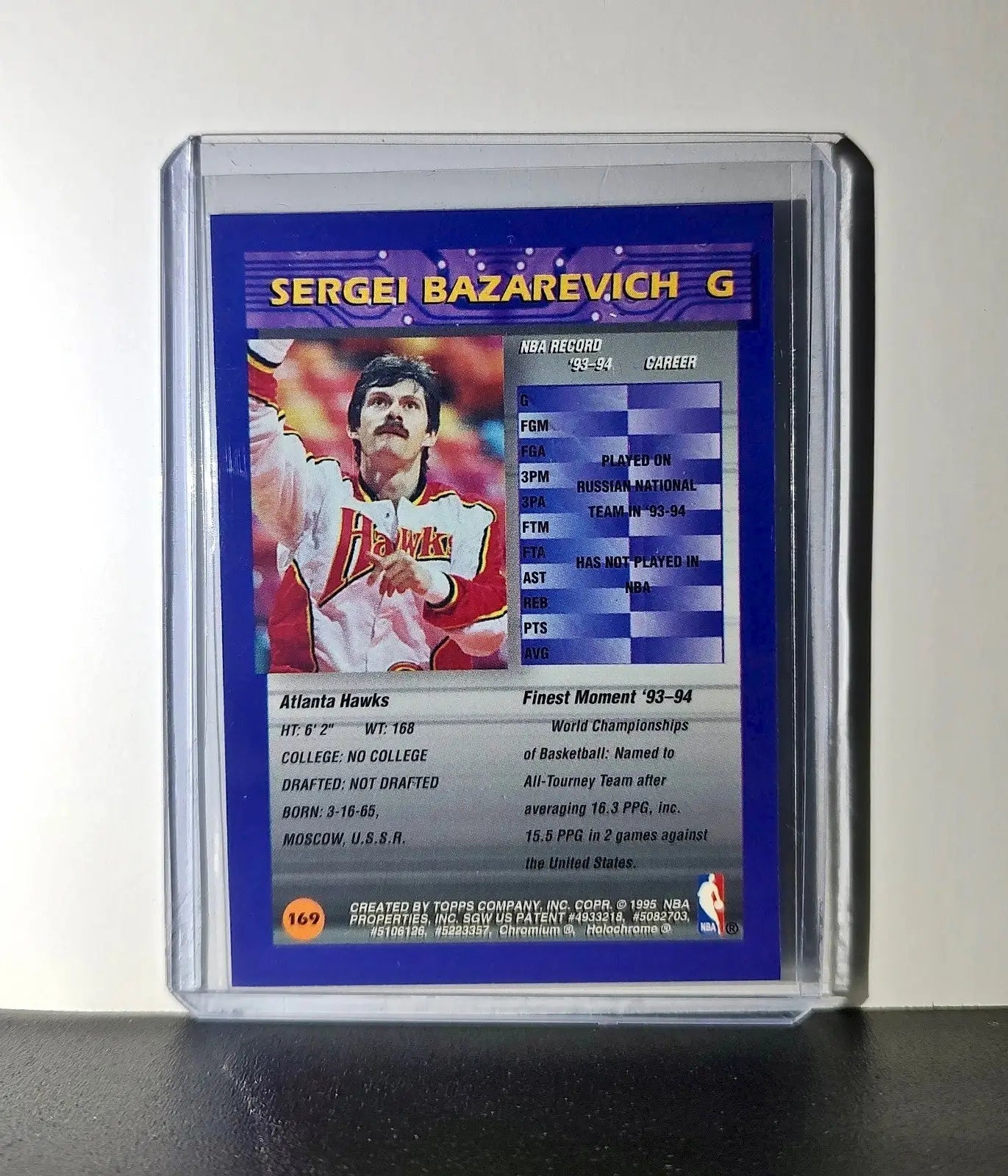 Sergei Bazarevich Rookie 1994-95 Topps Finest #169 Card