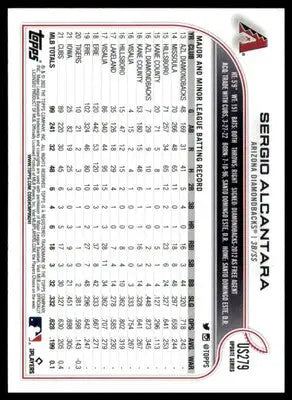 Sergio Alcantara 2022 Topps Update #US279 Arizona Diamondbacks - Baseball Card Single