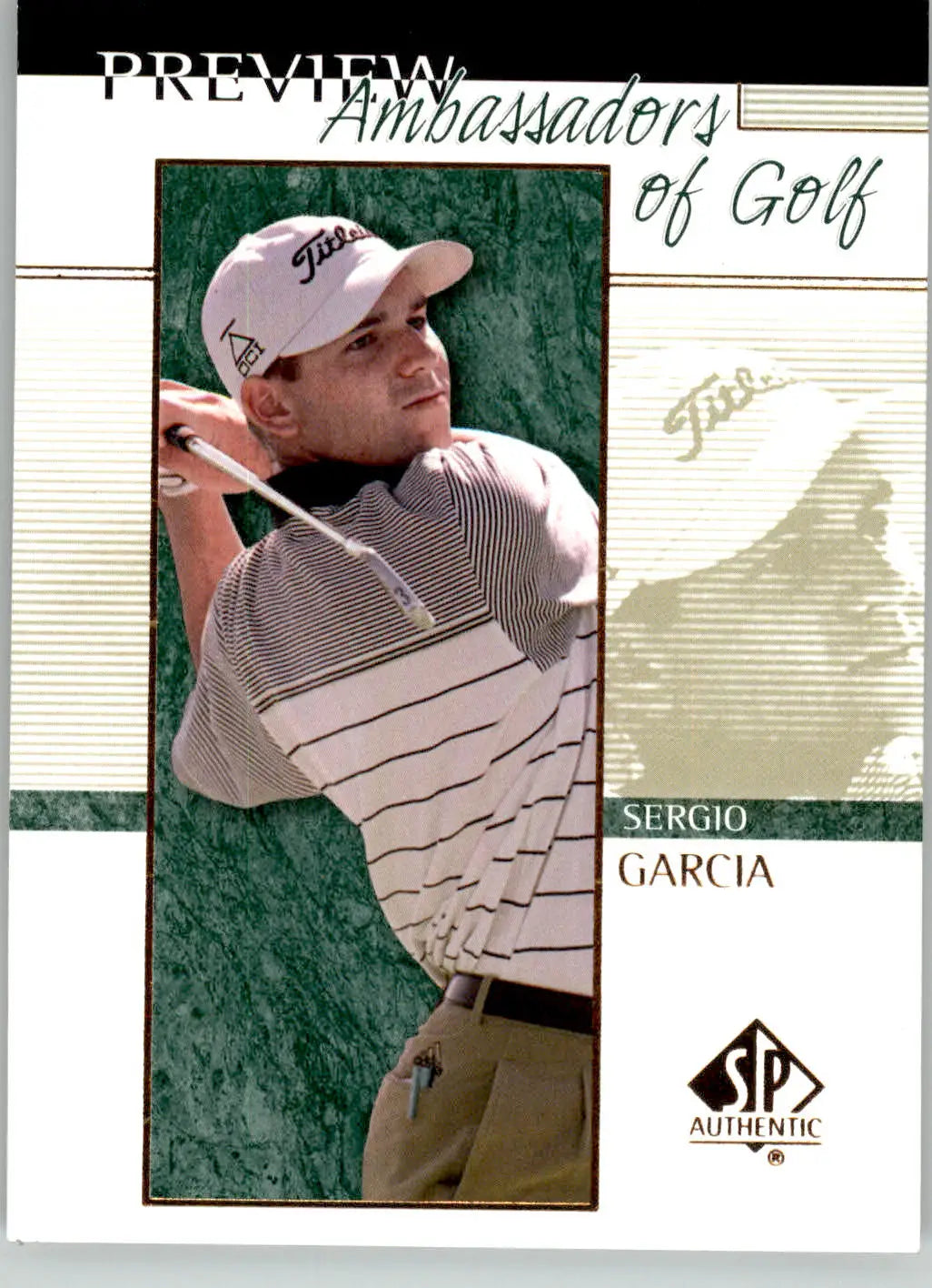 Sergio Garcia - 2001 Upper Deck - #59 - SP Authentic Preview Golf - Golf Card Single