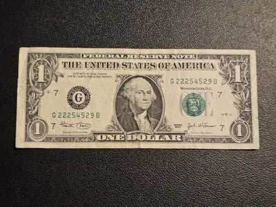 Series 2003 $1 One Dollar Bill Federal Reserve Note Chicago G District - Coins & Currency