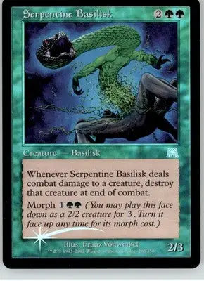 Serpentine Basilisk - Onslaught - 280 - Foil LP Magic: The Gathering - Magic Card Single