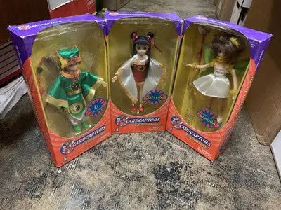 SET of 3 Cardcaptors Fashion Dolls Green Fairy Sakura Mei Lin Li with Sword Open - Collectibles