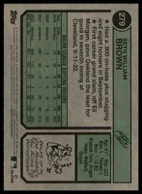 Seth Brown 2023 Topps Heritage #279 Oakland Athletics - Baseball Card Single