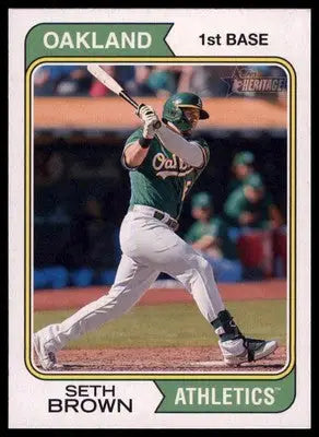 Seth Brown 2023 Topps Heritage #279 Oakland Athletics - Baseball Card Single