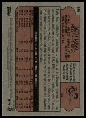 Seth Lugo 2021 Topps Heritage #159 New York Mets - Baseball Card Single