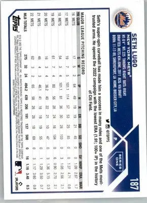 Seth Lugo - 2023 Topps - #187 - Baseball - Baseball Card Single