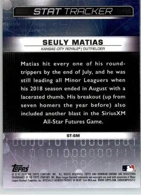 Seuly Matias - 2019 Bowman Chrome - #ST-SM - Stat Tracker Baseball - Baseball Card Single