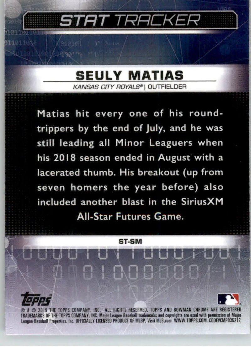 Seuly Matias - 2019 Bowman Chrome - #ST-SM - Stat Tracker Baseball - Baseball Card Single