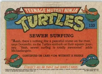 Sewer Surfing - 1989 Topps Teenage Mutant Ninja Turtles - #133 - Non_sport - Non-Sports Card Single