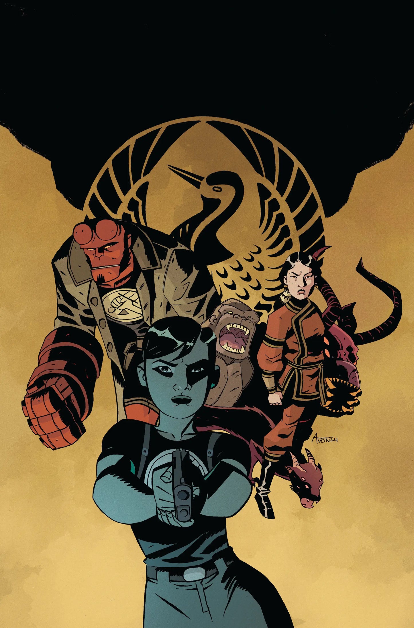 Comic book cover of Shadow Of The Golden Crane #1 by Michael Avon Oeming