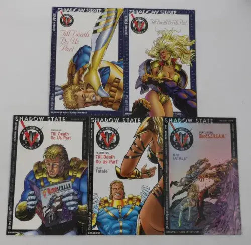 Shadow State comic book trading cards from Shadow Stat #1-5 1996 FN/VF коллекция