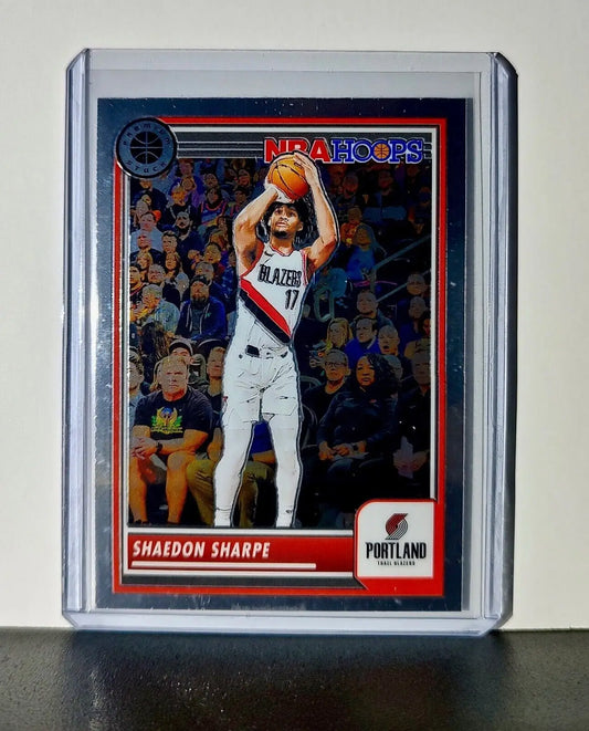 Shaedon Sharpe 2023-24 Panini Premium Stock NBA Hoops #214 Card Trail Blazers - Basketball Card Single