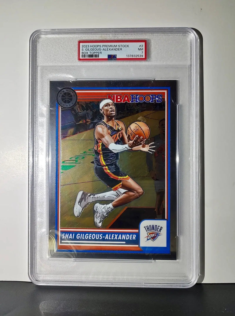 Shai Gilgeous-Alexander 2023 Panini Premium Stock NBA Hoops #2 Jumbo PSA 7 NM - Basketball Card Single