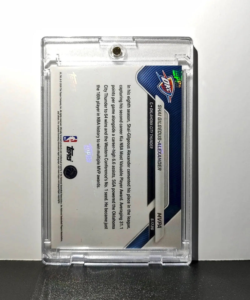 Shai Gilgeous-Alexander 2025-26 Topps MVPA Most Valuable Player 18/50 Gold Card - Basketball Card Single