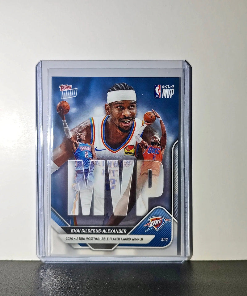 Shai Gilgeous-Alexander 2025-26 Topps Now MVPA Most Valuable Player Card Oklahoma City Thunder - Basketball Card Single