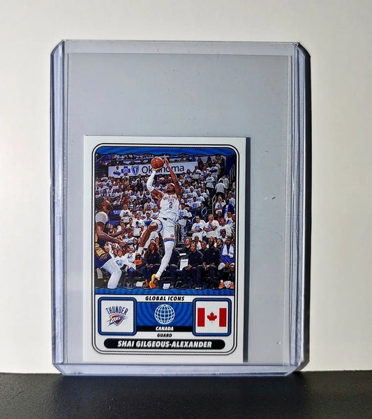 Shai Gilgeous-Alexander Global Icons 2024-25 Panini NBA #56 Sticker Card Thunder - Basketball Card Single