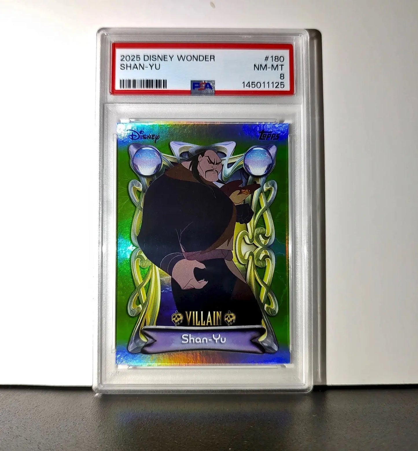 Shan-Yu 2025 Topps Disney Wonder #180 Card Mulan PSA 8