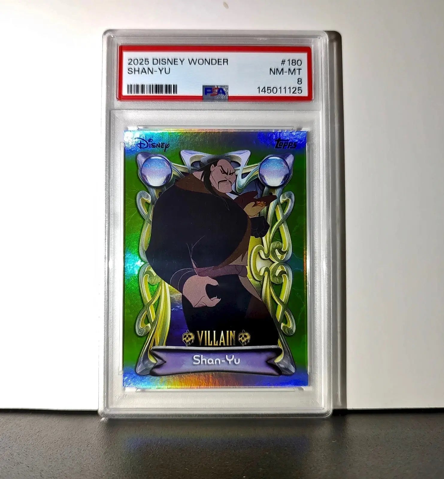 Shan-Yu 2025 Topps Disney Wonder #180 Card Mulan PSA 8