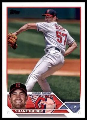 Shane Bieber 2023 Topps #298 Cleveland Guardians - Baseball Card Single