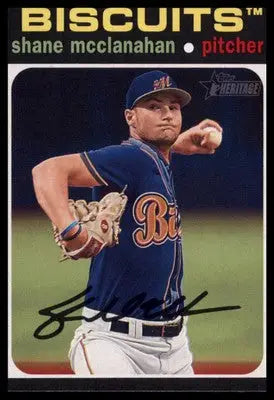Shane McClanahan 2020 Topps Heritage Minor League #179 Montgomery Biscuits - Baseball Card Single