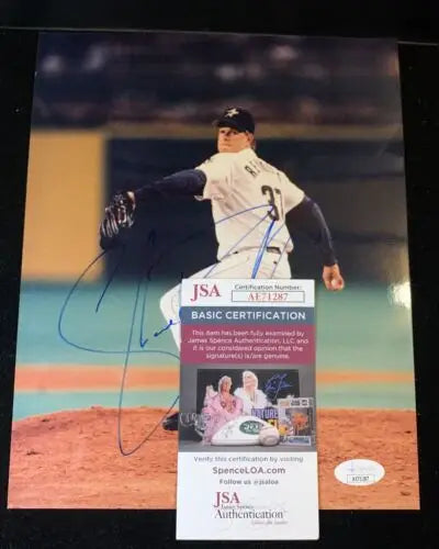 Shane Reynolds Autographed 8x10 Photo with JSA COA Houston Astros memorabilia
