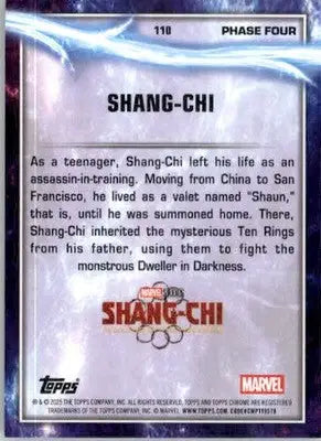 Shang-Chi - 2025 Topps Chrome Marvel Studios - #110 - Non_sport - Marvel Card Single
