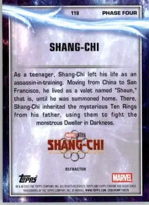 Shang-Chi - 2025 Topps Chrome Marvel Studios - #110 - Rainbow Refractor - Marvel Card Single