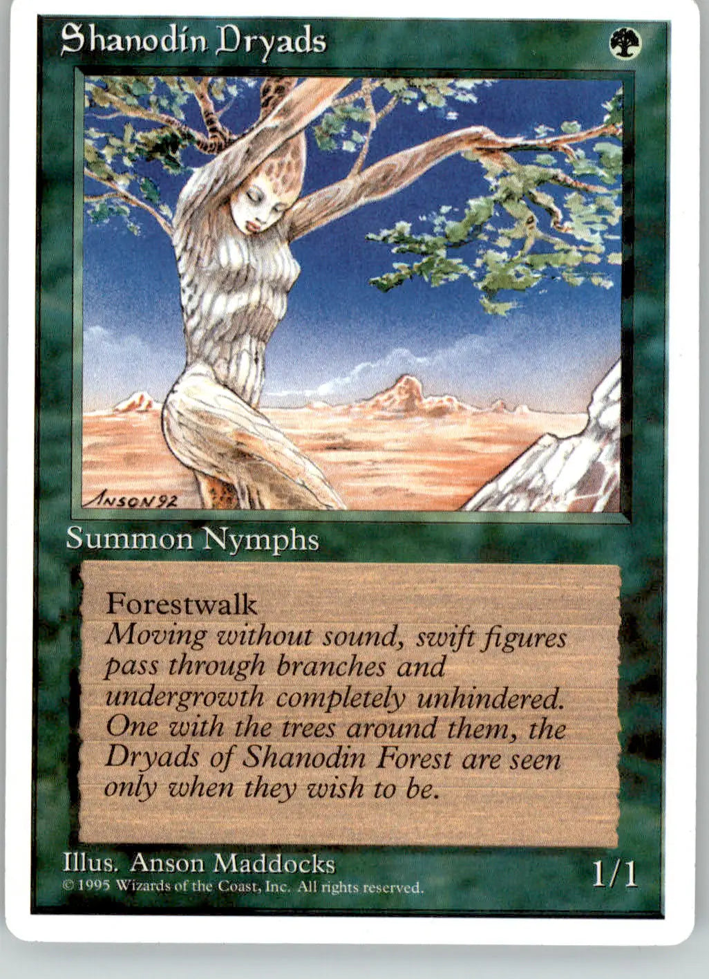 Shanodin Dryads - Fourth Edition ALTERNATE - MP Magic: The Gathering
