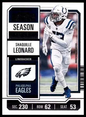 Shaquille Leonard 2023 Panini Contenders #45 Philadelphia Eagles