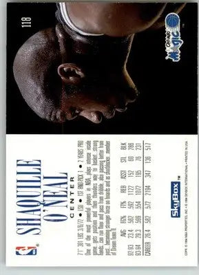 Shaquille O’Neal - 1994-95 SkyBox Premium - #118 - Basketball - Basketball Card Single