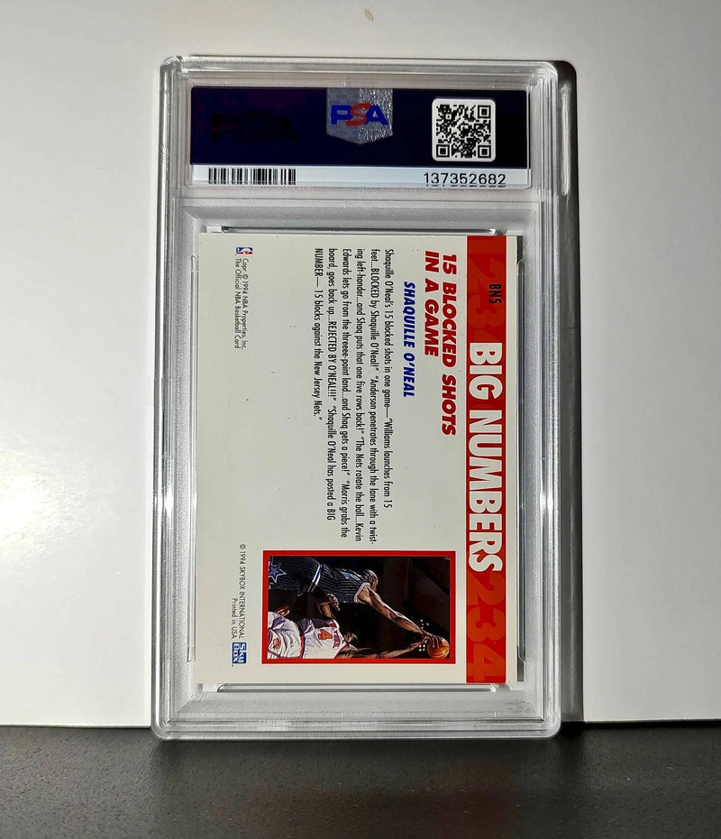 Shaquille O’Neal 1994 NBA Hoops Big Numbers #BN5 Rainbow PSA 6 EX-MT