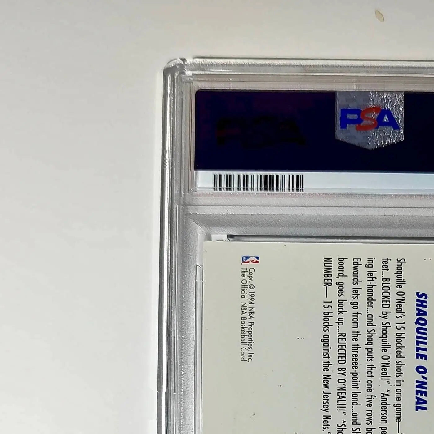 Shaquille O’Neal 1994 NBA Hoops Big Numbers #BN5 Rainbow PSA 6 EX-MT