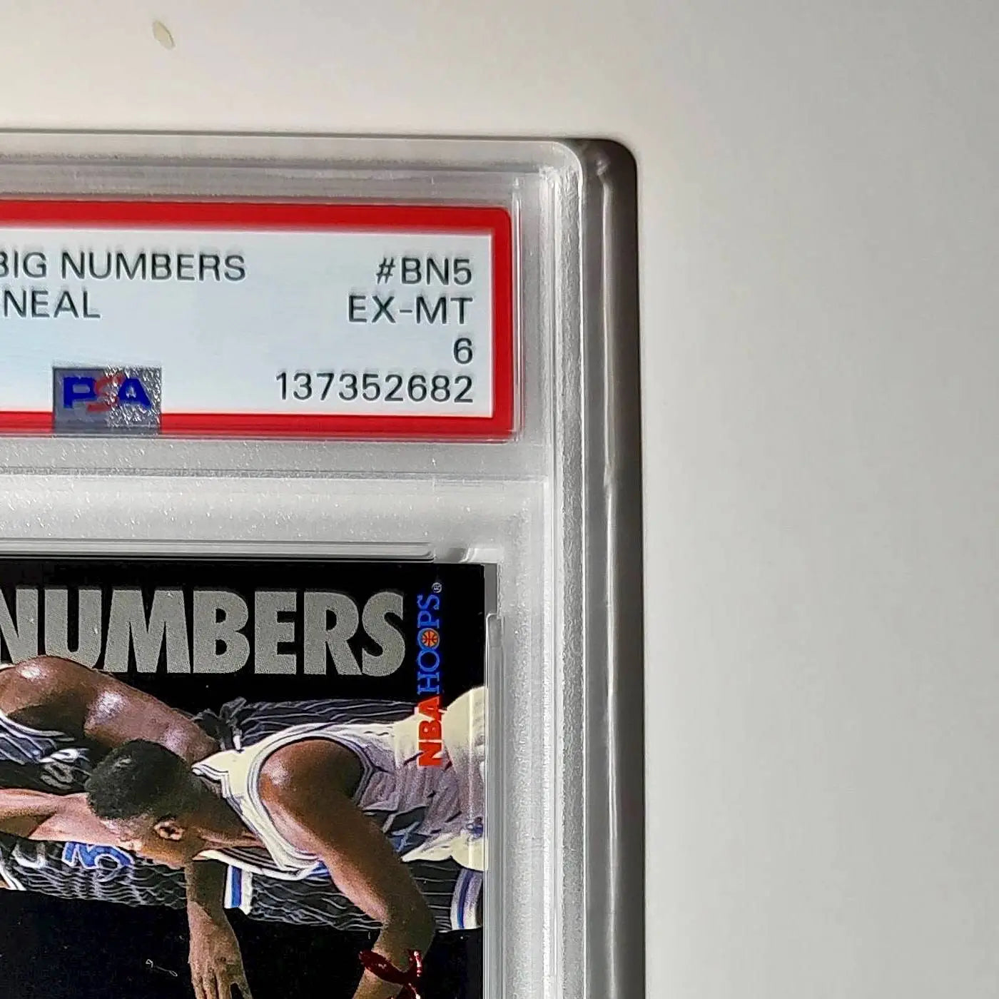 Shaquille O’Neal 1994 NBA Hoops Big Numbers #BN5 Rainbow PSA 6 EX-MT