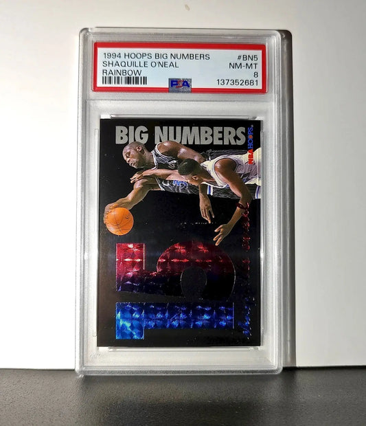 Shaquille O’Neal 1994 NBA Hoops Big Numbers #BN5 Rainbow PSA 8 NM-MT - Basketball Card Single