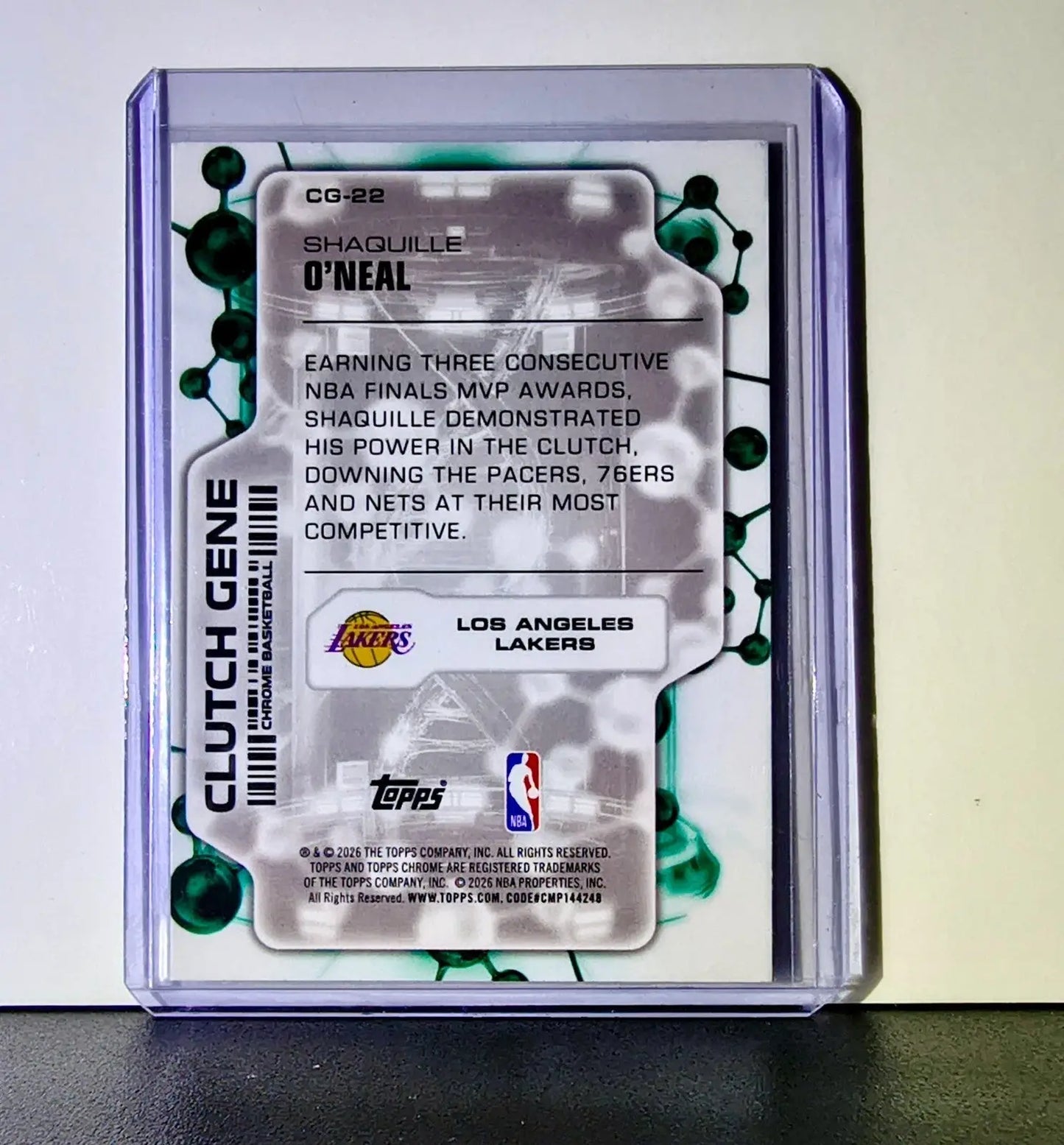Shaquille O’Neal 2025-26 NBA Topps Chrome Update Clutch Gene #CG-22 Card - Basketball Card Single