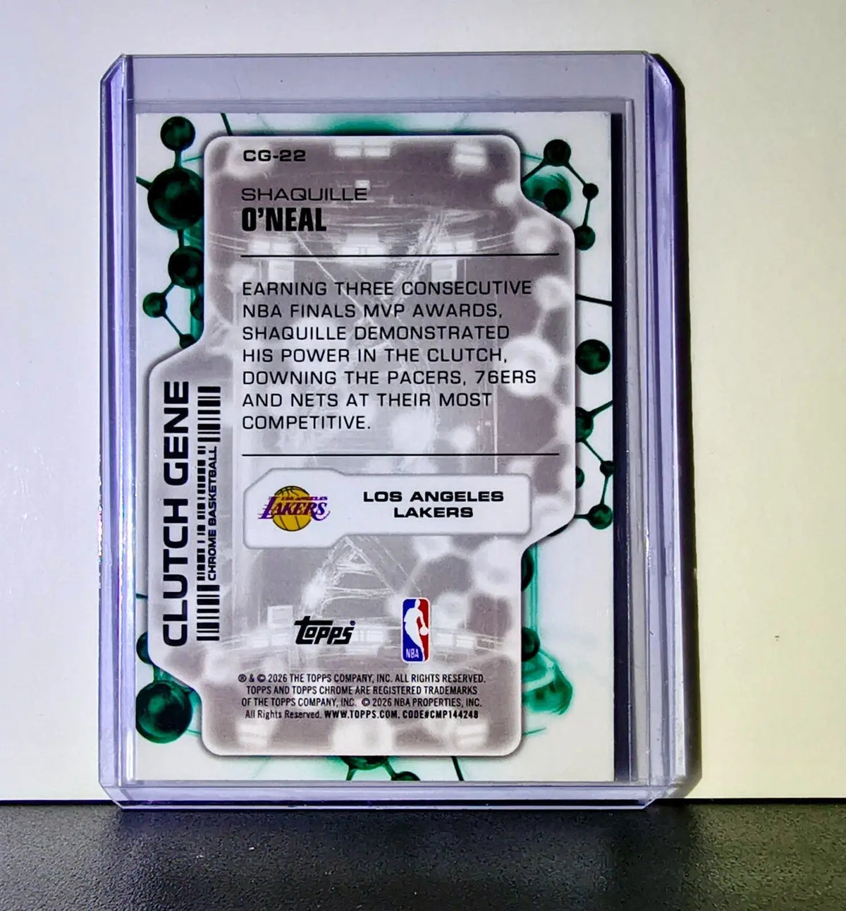 Shaquille O’Neal 2025-26 NBA Topps Chrome Update Clutch Gene #CG-22 Card - Basketball Card Single
