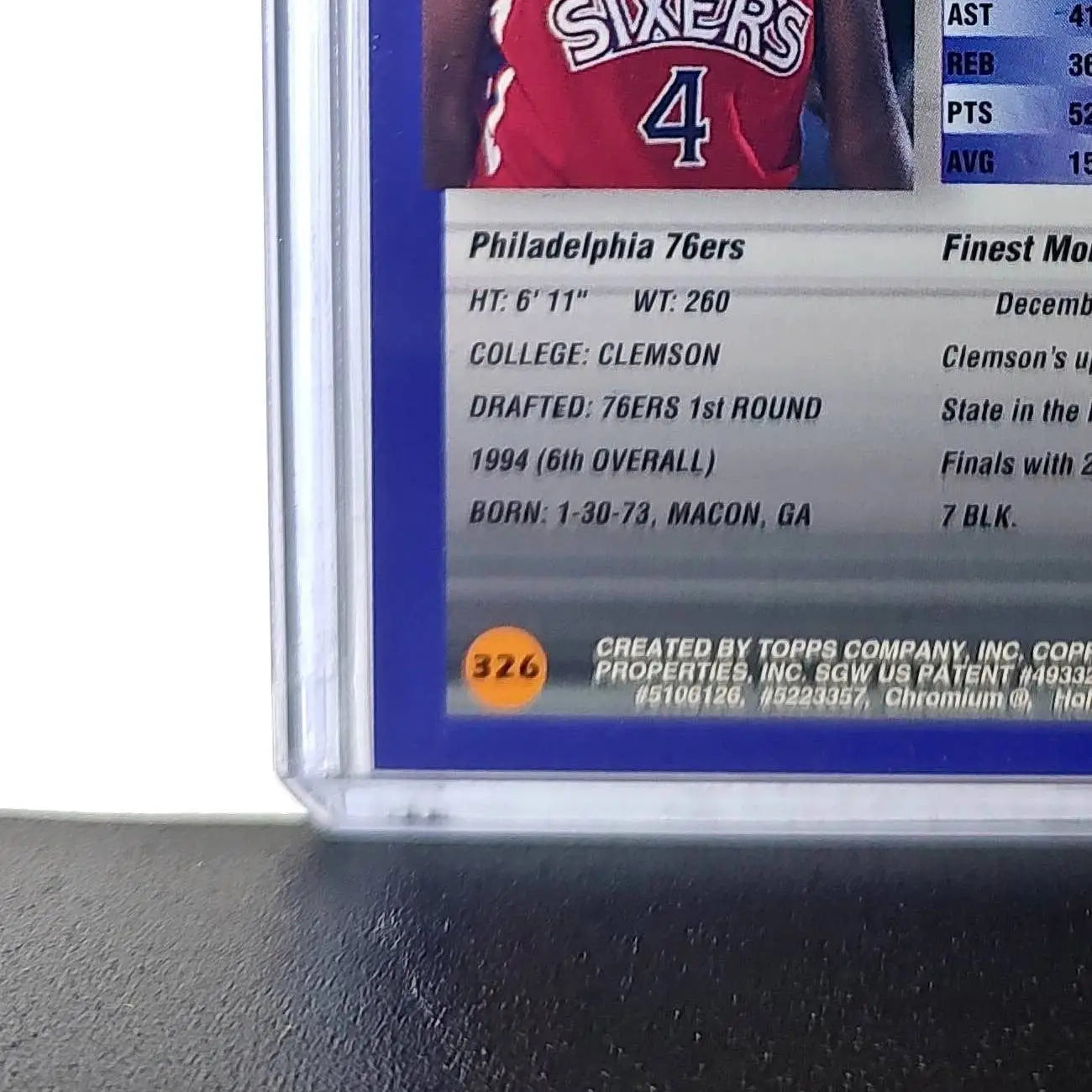 Sharone Wright Rookie 1994-95 Topps Finest #326 Card - Basketball Card Single
