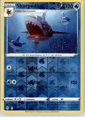 Sharpedo - Evolving Skies - 036/203 - Reverse Holo LP Pokemon - Pokémon Card Single