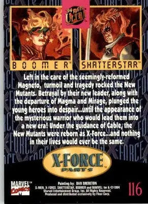 Shatterstar Boomer - 1994 Ultra X-Men - #116 - Non_sport - Non-Sports Card Single