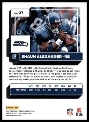 Shaun Alexander 2022 Donruss #37 Seattle Seahawks - Football Card Single