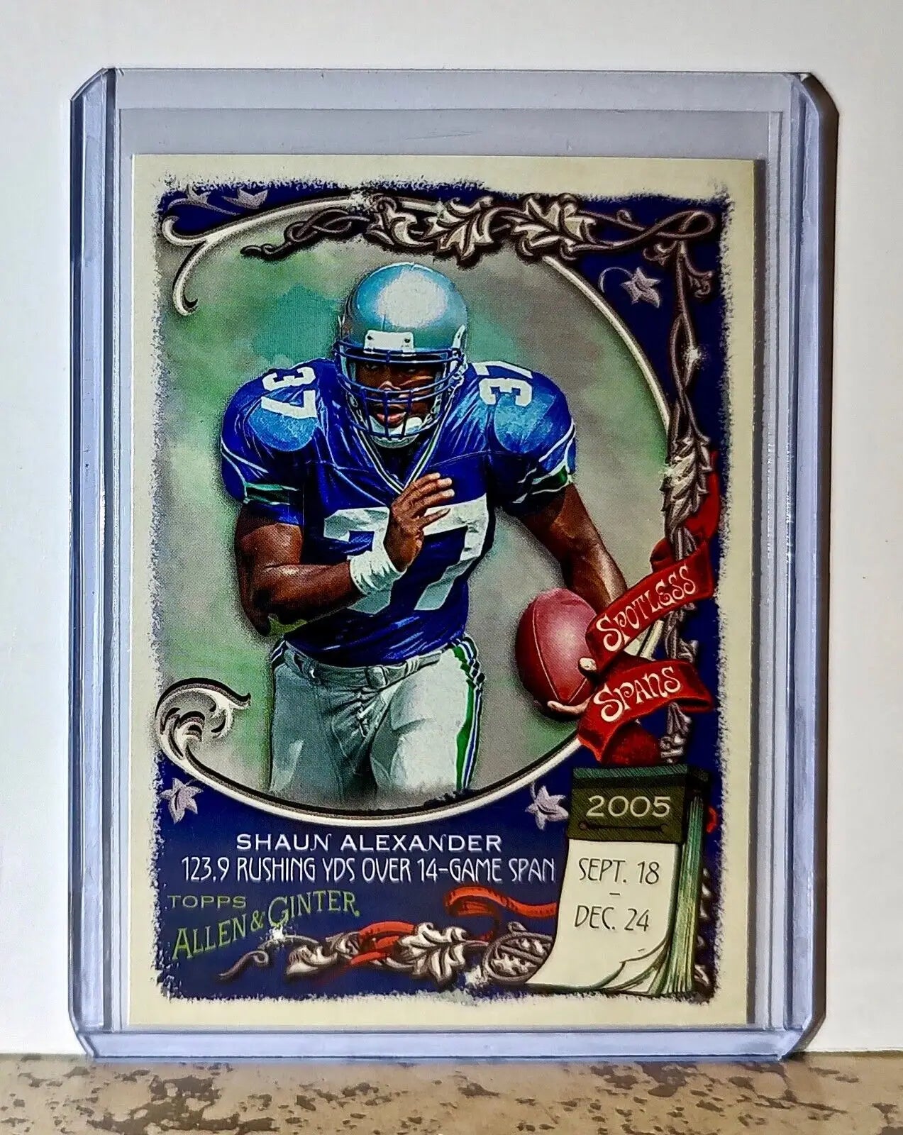 Shaun Alexander 2023 Topps Allen & Ginter Spotless Spans NFL SS-17 Card Seahawks