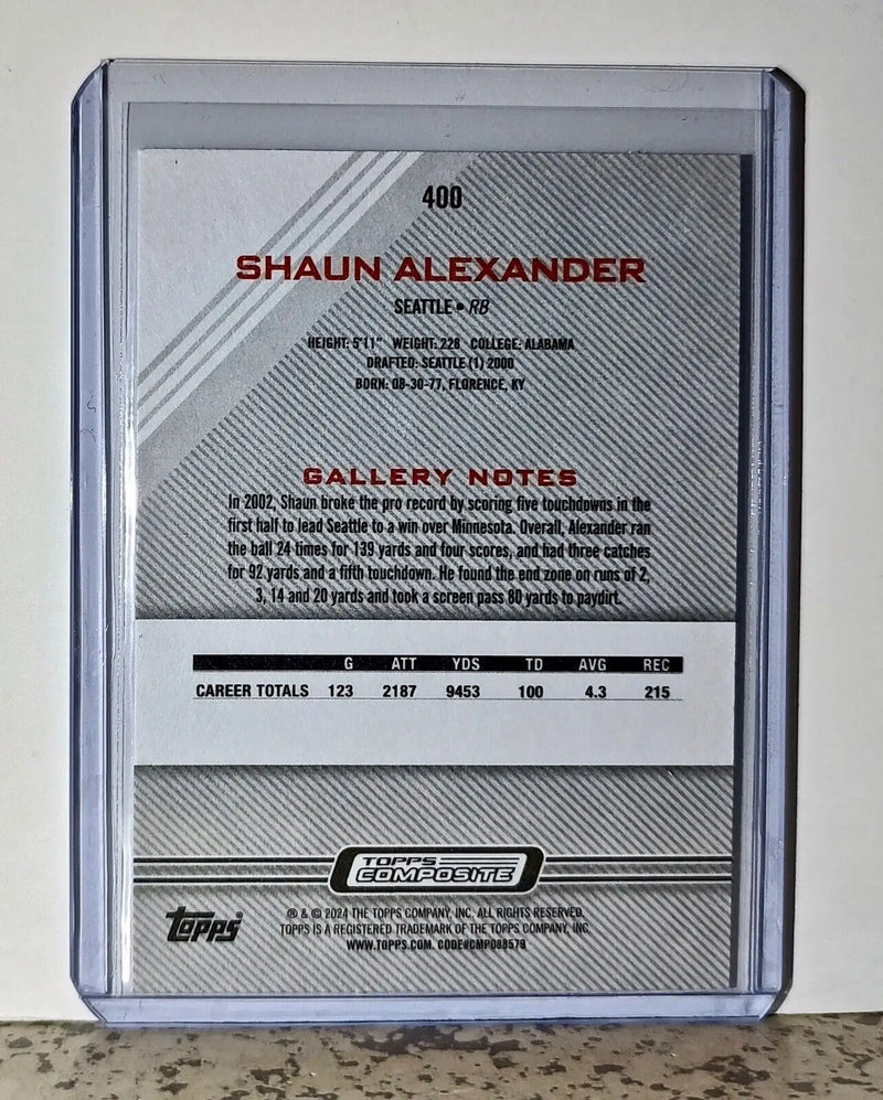 Shaun Alexander 2023 Topps Gallery NFL #400 Football Card Seattle Seahawks