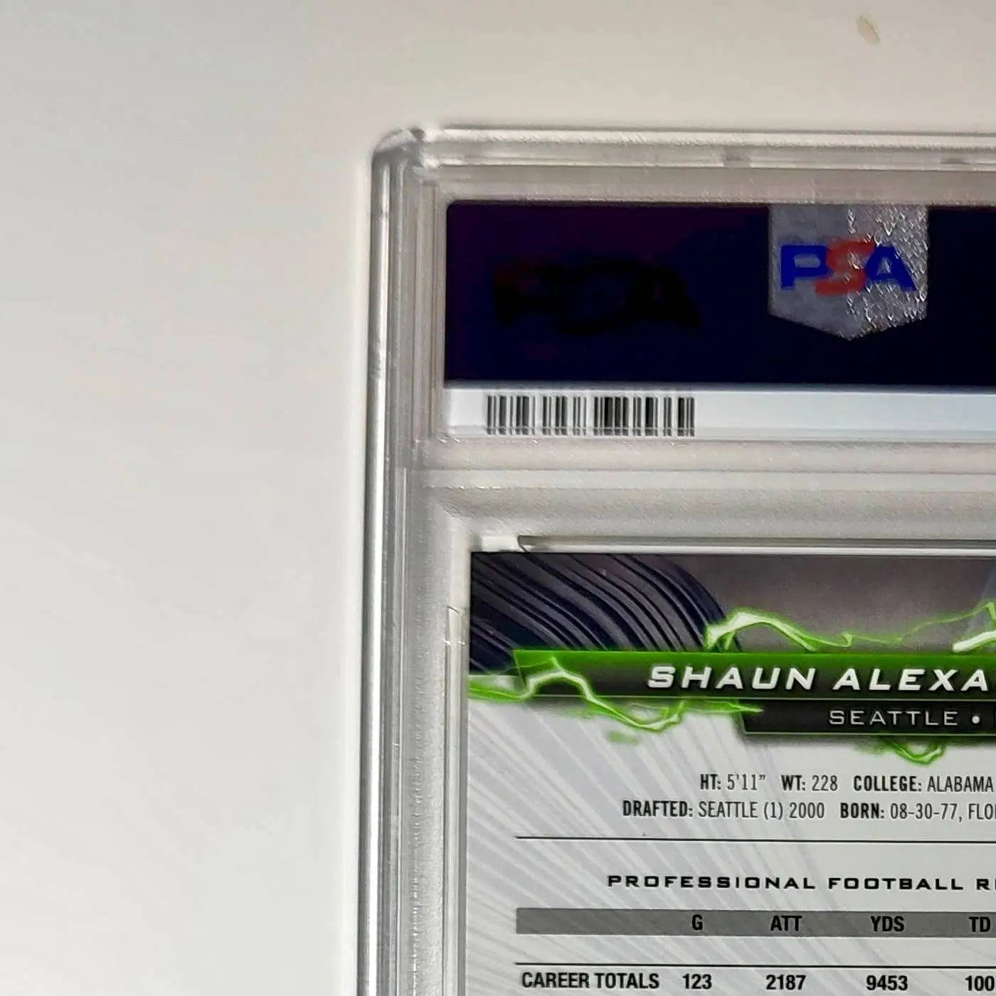 Shaun Alexander 2023 Topps Resurgence 071/200 #83 Yellow Surge PSA 9 Mint